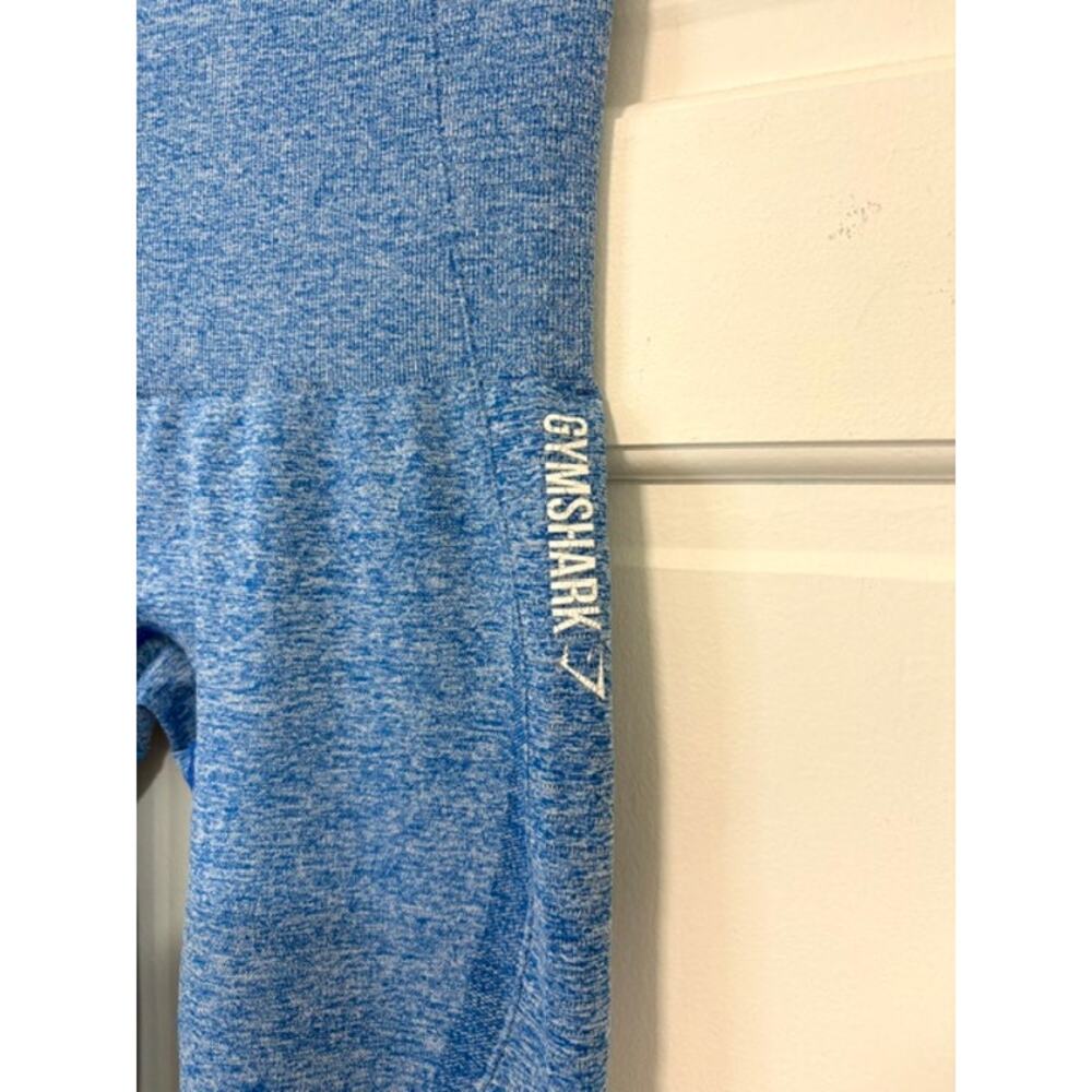 Gymshark Vital Seamless Leggings Blue Heather Marl High Rise Yoga Pants Size S - Picture 3 of 12